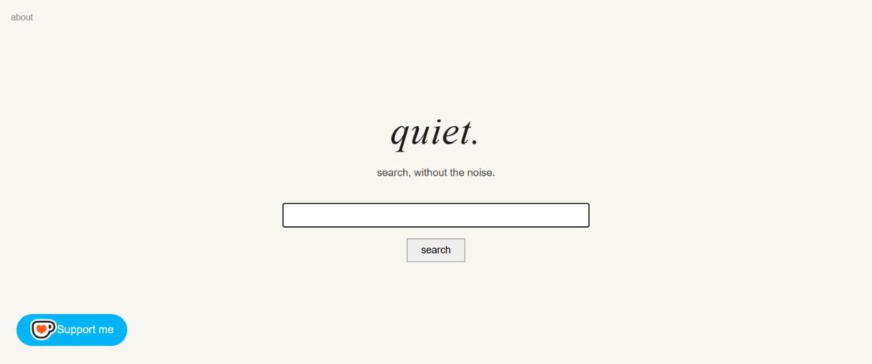 quiet. homepage at quietseek.com